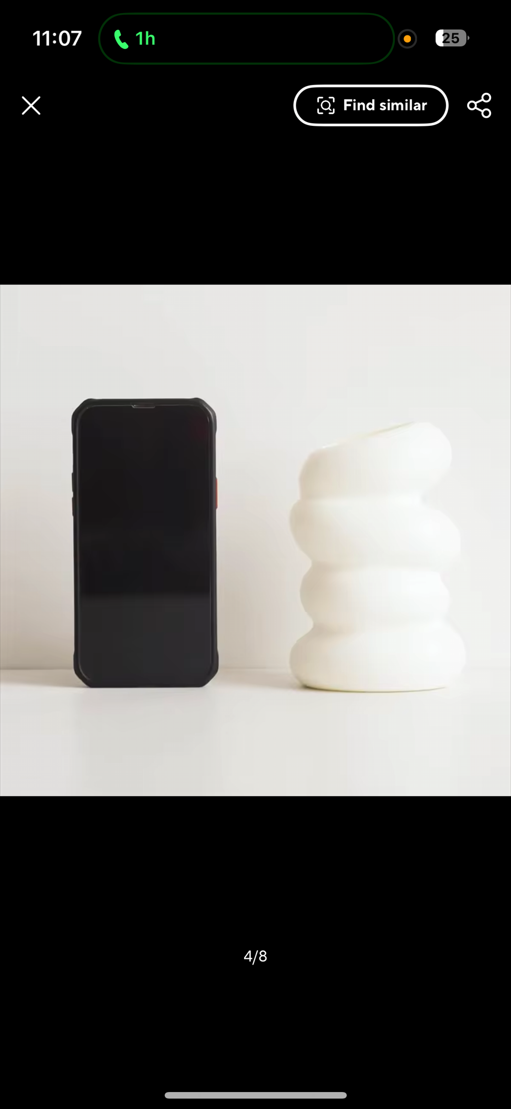White Nordic Spiral Vase