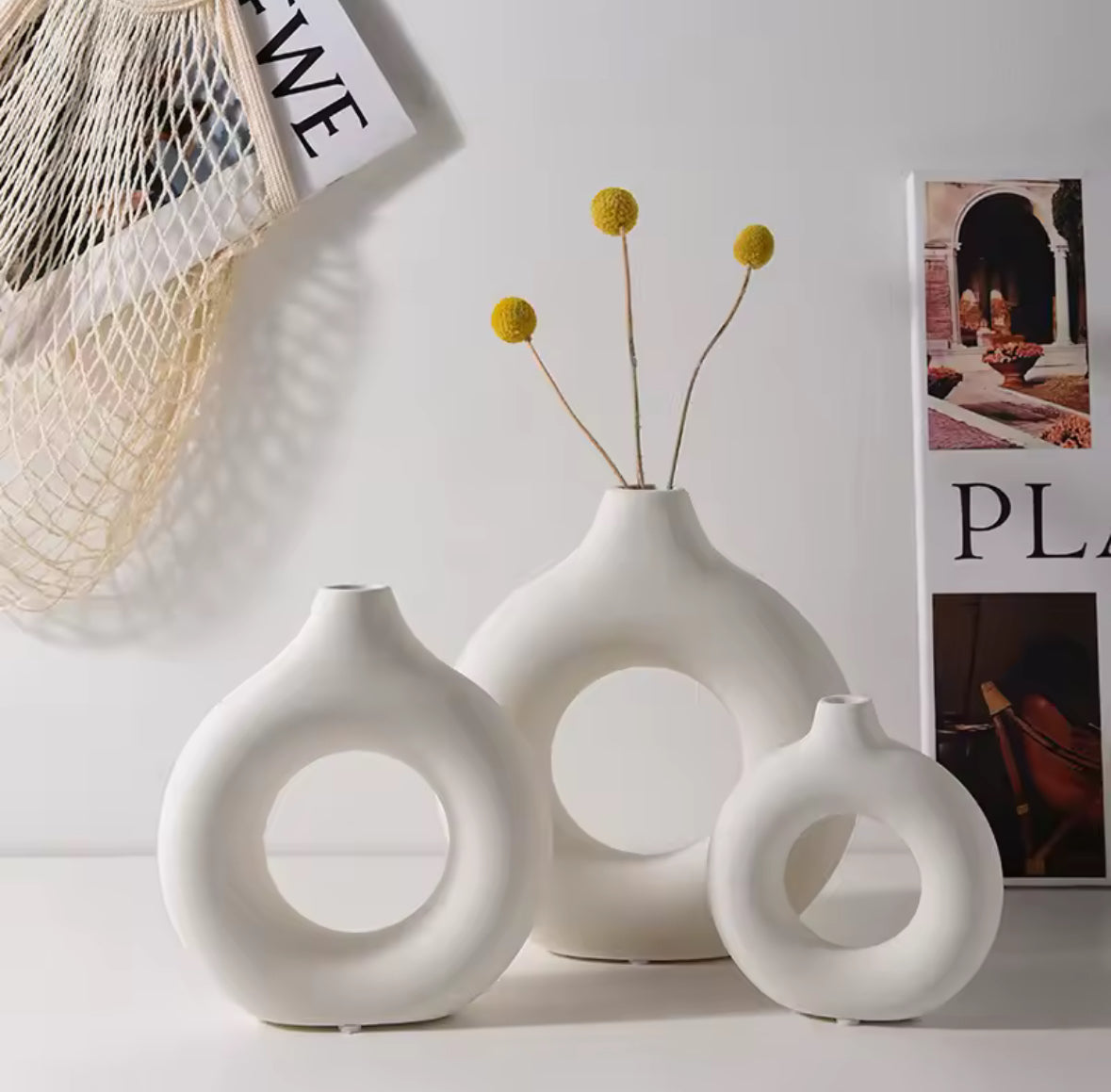 Nordic White Flower Vase