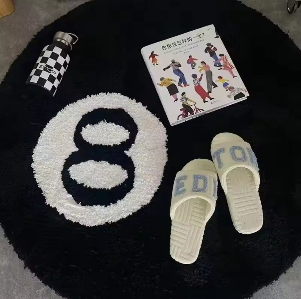 Black Billiards Rug