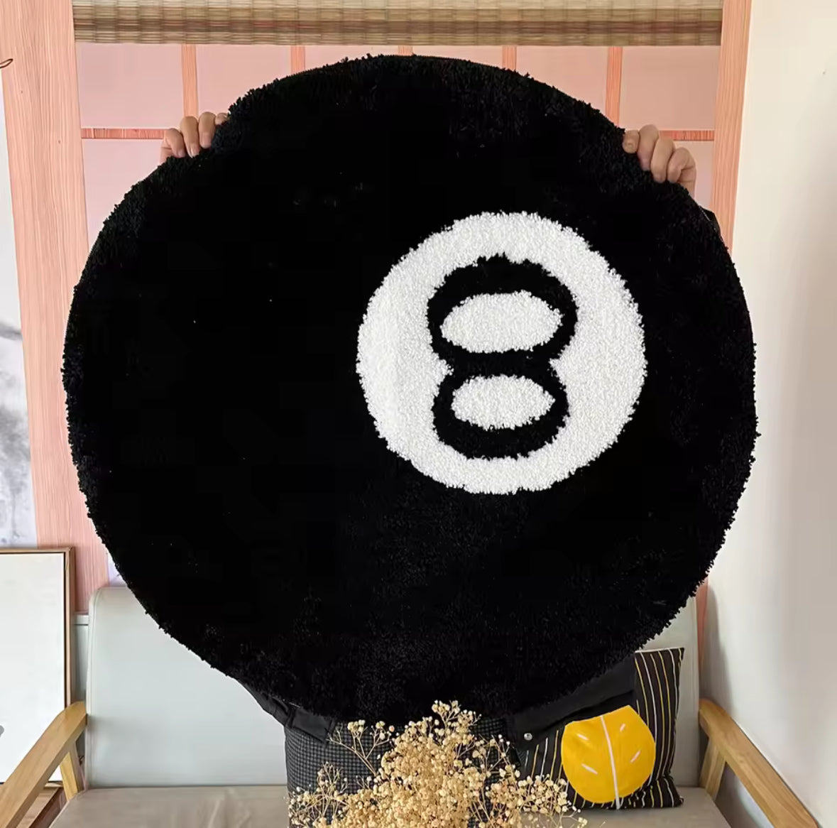Black Billiards Rug
